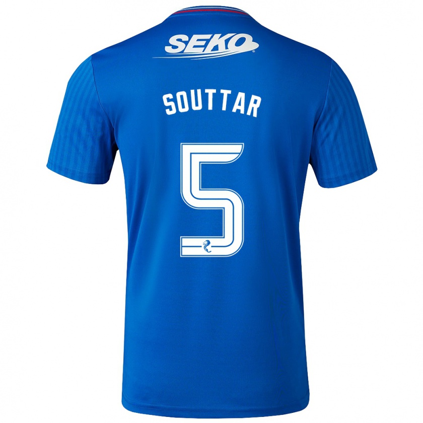 Kandiny Kinder John Souttar #5 Blau Heimtrikot Trikot 2023/24 T-Shirt