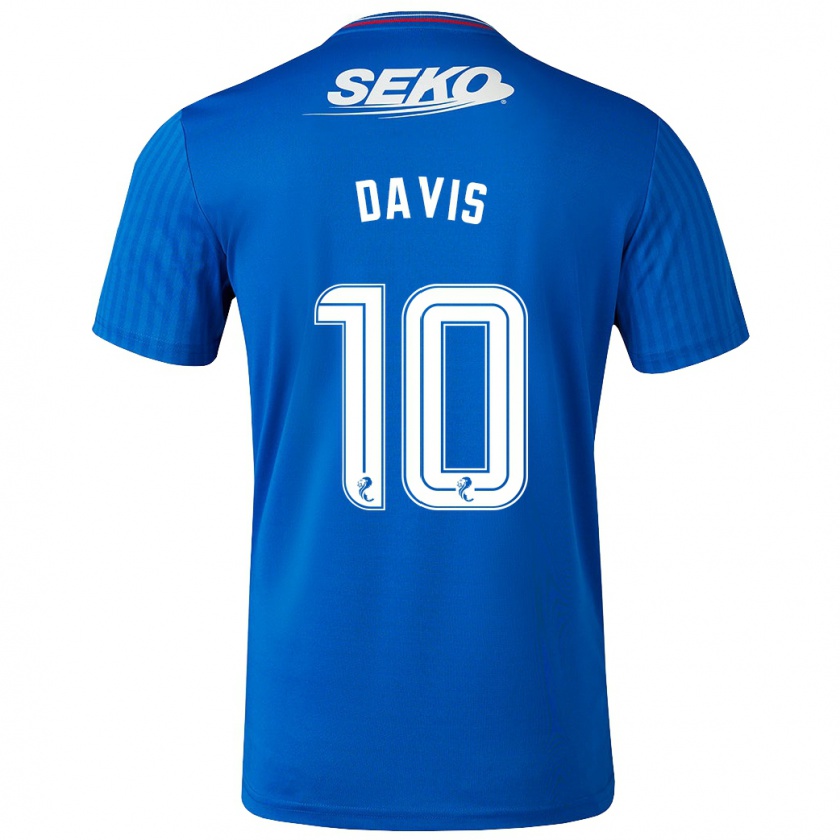 Kandiny Kinder Steven Davis #10 Blau Heimtrikot Trikot 2023/24 T-Shirt