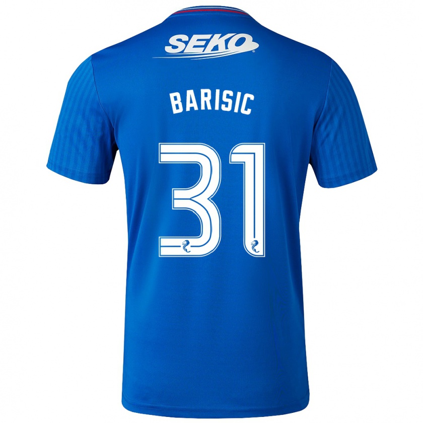 Kandiny Kinder Borna Barisic #31 Blau Heimtrikot Trikot 2023/24 T-Shirt