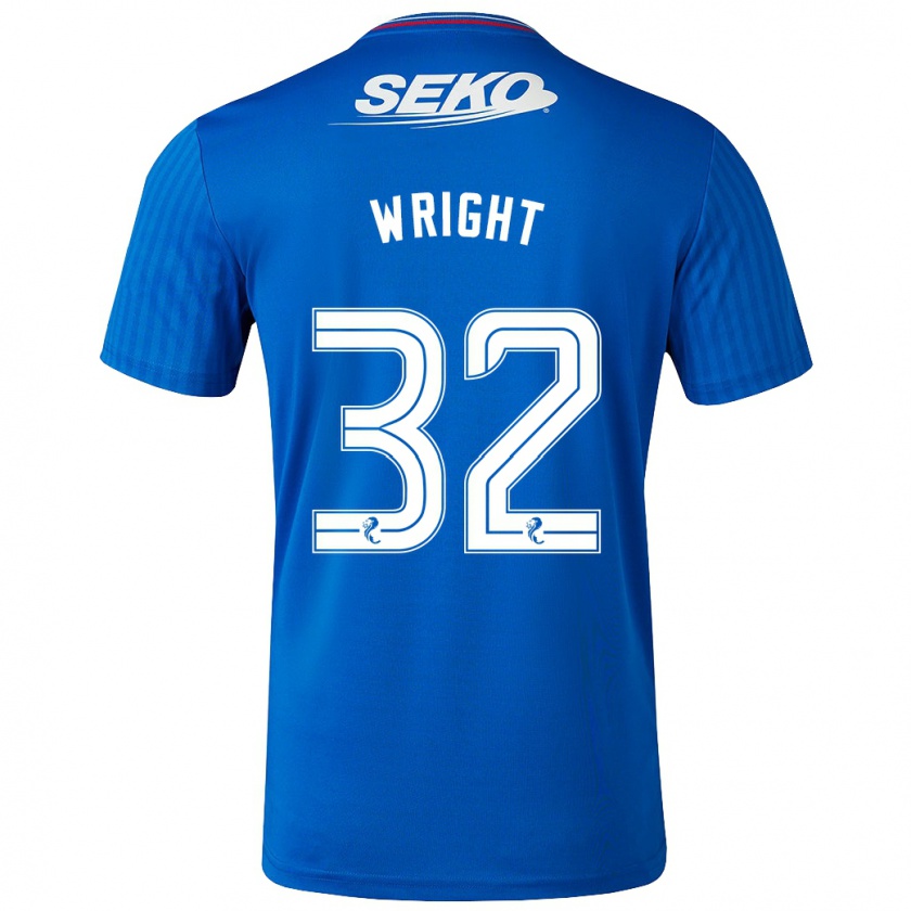 Kandiny Kinder Kieran Wright #32 Blau Heimtrikot Trikot 2023/24 T-Shirt