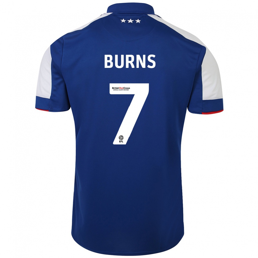 Kandiny Kinder Wes Burns #7 Blau Heimtrikot Trikot 2023/24 T-Shirt