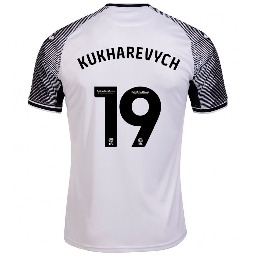 Kandiny Kinder Mykola Kukharevych #19 Weiß Heimtrikot Trikot 2023/24 T-Shirt