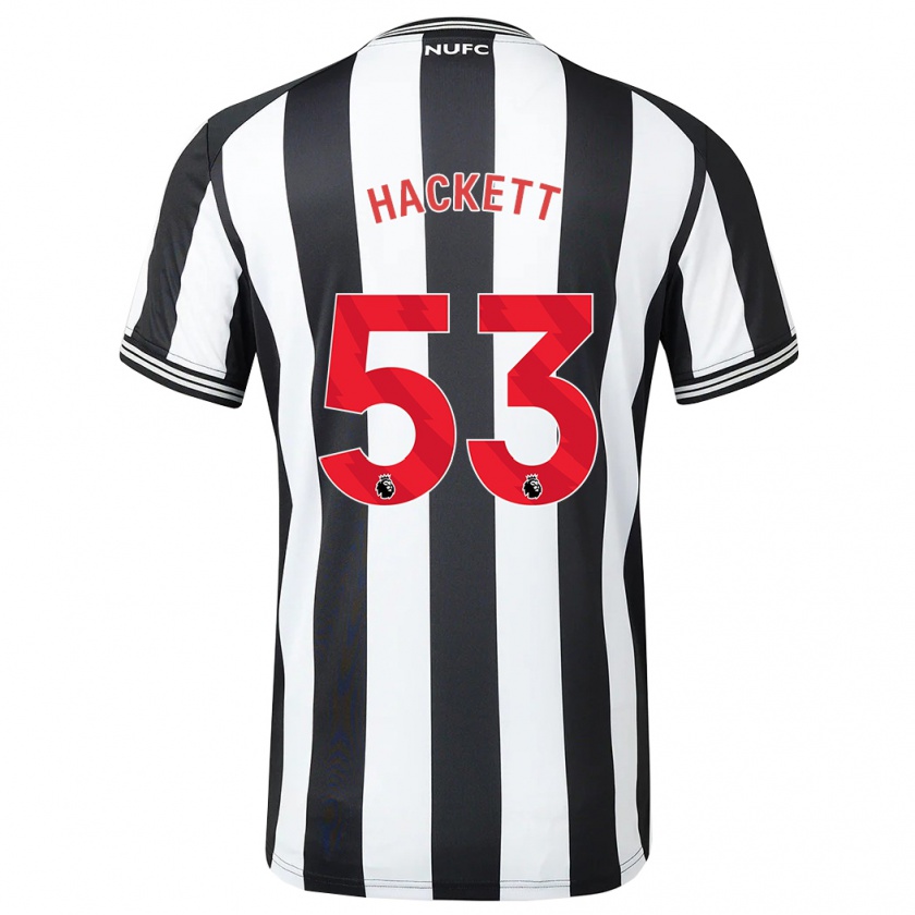 Kandiny Kinder Jordan Hackett #53 Schwarz-Weiss Heimtrikot Trikot 2023/24 T-Shirt