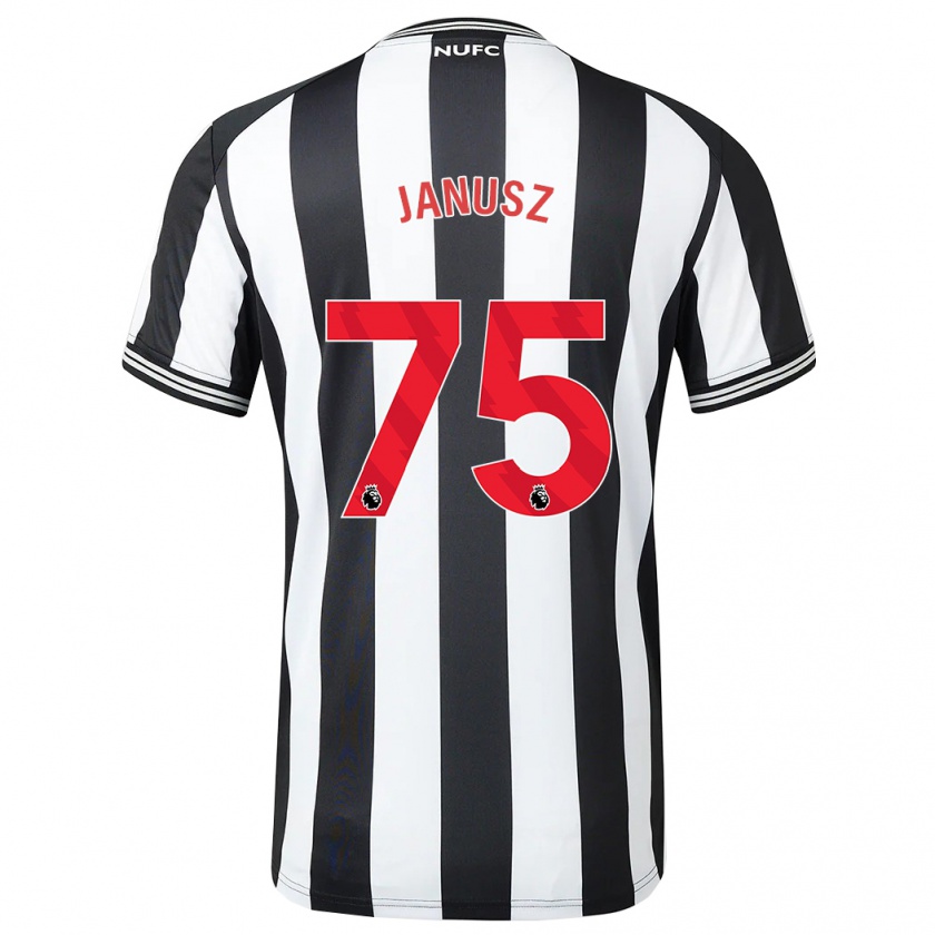 Kandiny Kinder Adrian Janusz #75 Schwarz-Weiss Heimtrikot Trikot 2023/24 T-Shirt