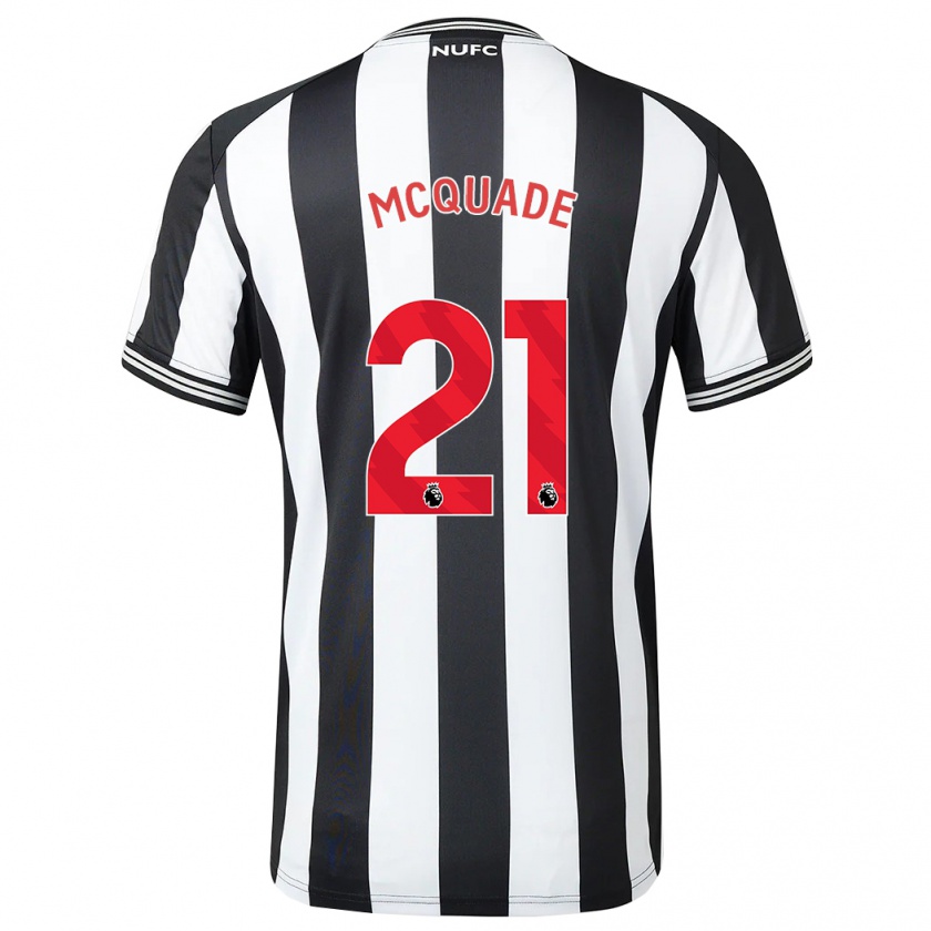 Kandiny Kinder Jasmine Mcquade #21 Schwarz-Weiss Heimtrikot Trikot 2023/24 T-Shirt