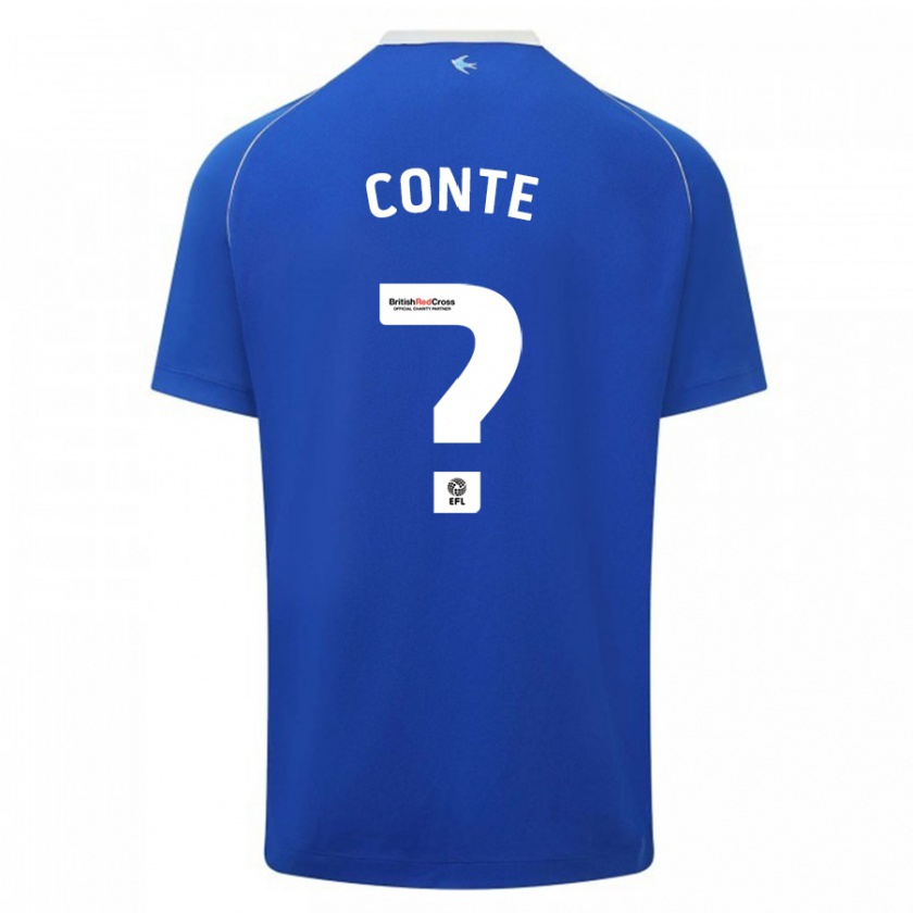 Kandiny Kinder Raheem Conte #0 Blau Heimtrikot Trikot 2023/24 T-Shirt