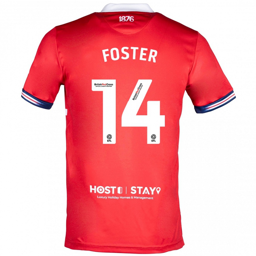 Kandiny Kinder Emma Foster #14 Rot Heimtrikot Trikot 2023/24 T-Shirt