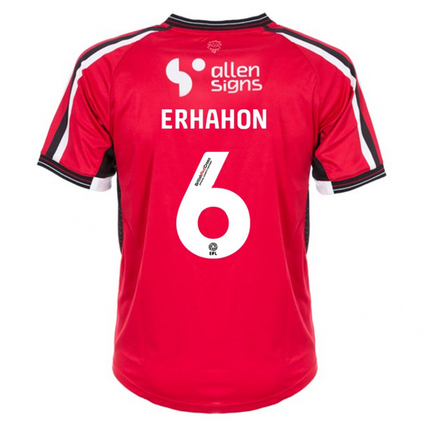 Kandiny Kinder Ethan Erhahon #6 Rot Heimtrikot Trikot 2023/24 T-Shirt