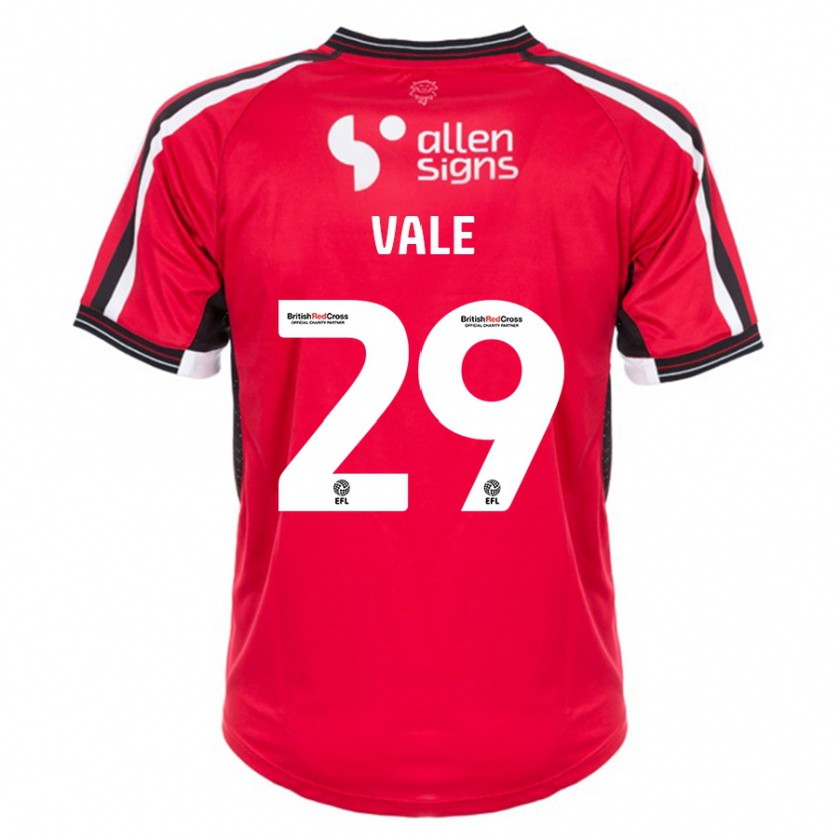 Kandiny Kinder Jack Vale #29 Rot Heimtrikot Trikot 2023/24 T-Shirt