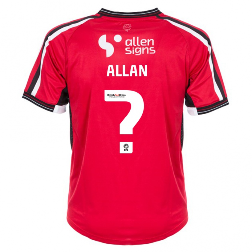 Kandiny Kinder Isaac Allan #0 Rot Heimtrikot Trikot 2023/24 T-Shirt