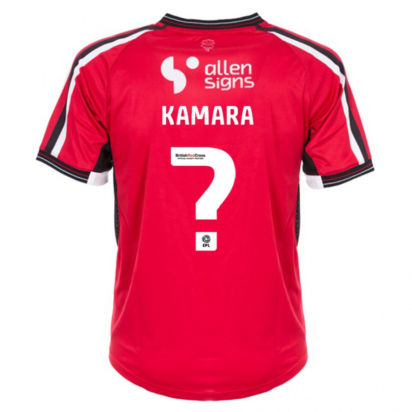 Kandiny Kinder Mj Kamara #0 Rot Heimtrikot Trikot 2023/24 T-Shirt