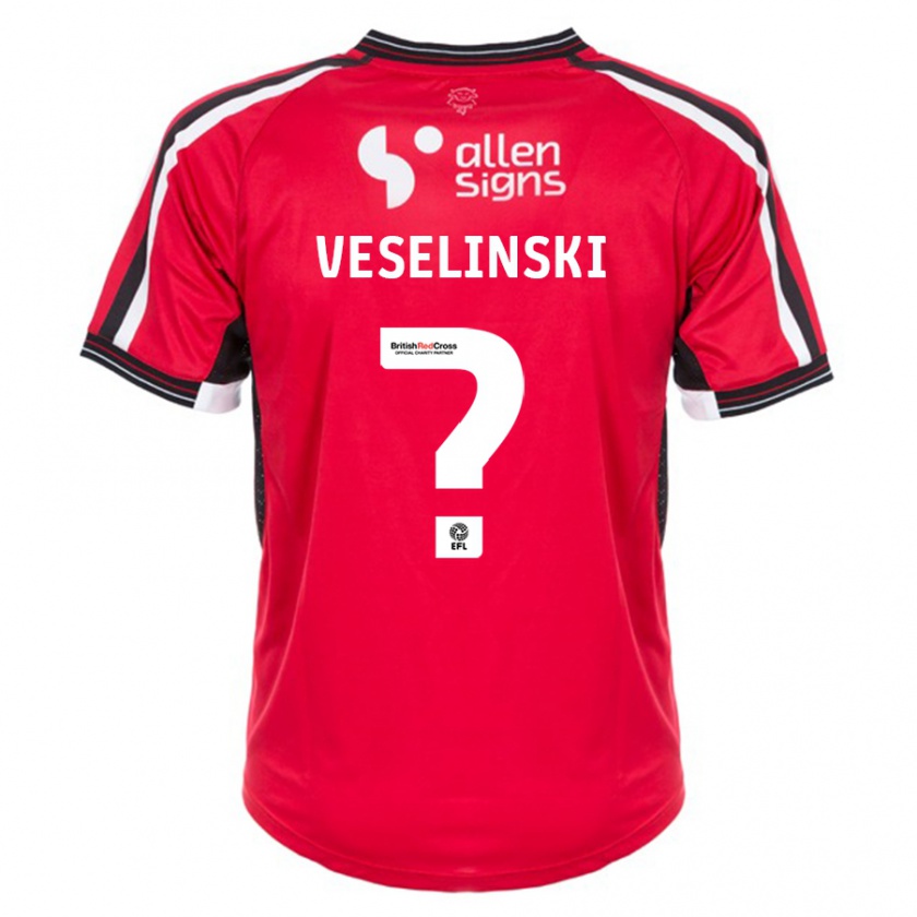 Kandiny Kinder Aleksandar Veselinski #0 Rot Heimtrikot Trikot 2023/24 T-Shirt