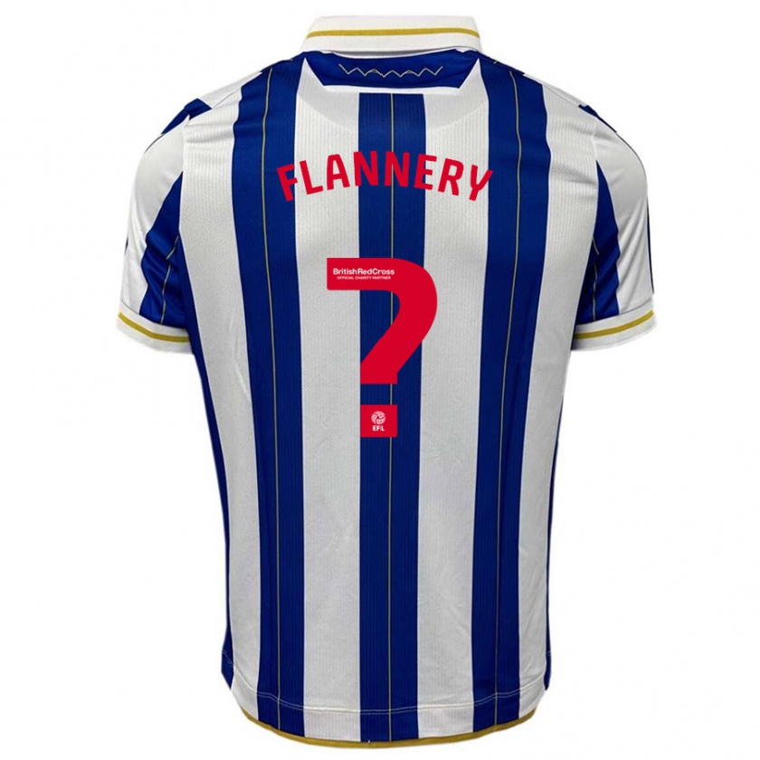 Kandiny Kinder Cian Flannery #0 Blau Weiss Heimtrikot Trikot 2023/24 T-Shirt