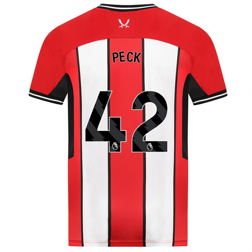 Kandiny Kinder Sydie Peck #42 Rot Heimtrikot Trikot 2023/24 T-Shirt