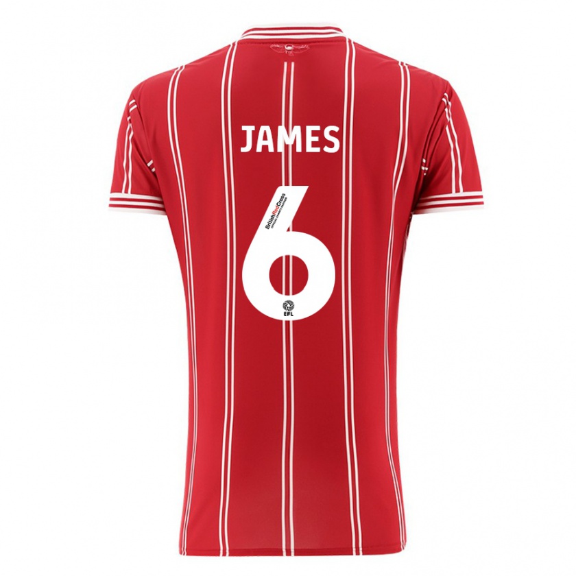 Kandiny Kinder Matty James #6 Rot Heimtrikot Trikot 2023/24 T-Shirt