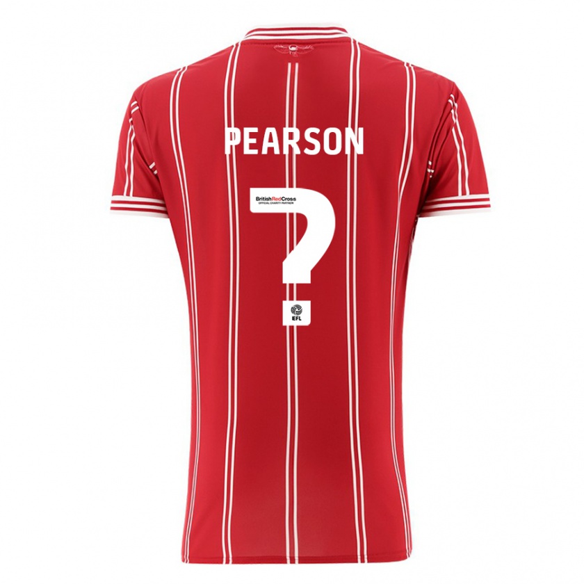 Kandiny Kinder Sam Pearson #0 Rot Heimtrikot Trikot 2023/24 T-Shirt