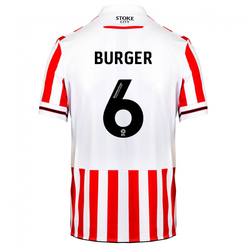 Kandiny Kinder Wouter Burger #6 Rot-Weiss Heimtrikot Trikot 2023/24 T-Shirt