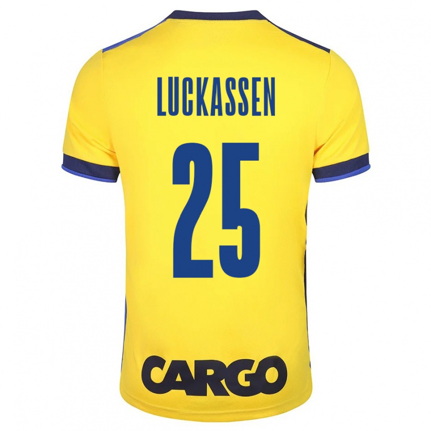 Kandiny Kinder Derrick Luckassen #25 Gelb Heimtrikot Trikot 2023/24 T-Shirt