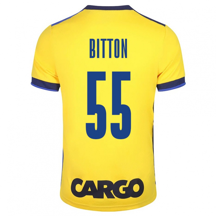 Kandiny Kinder Nir Bitton #55 Gelb Heimtrikot Trikot 2023/24 T-Shirt