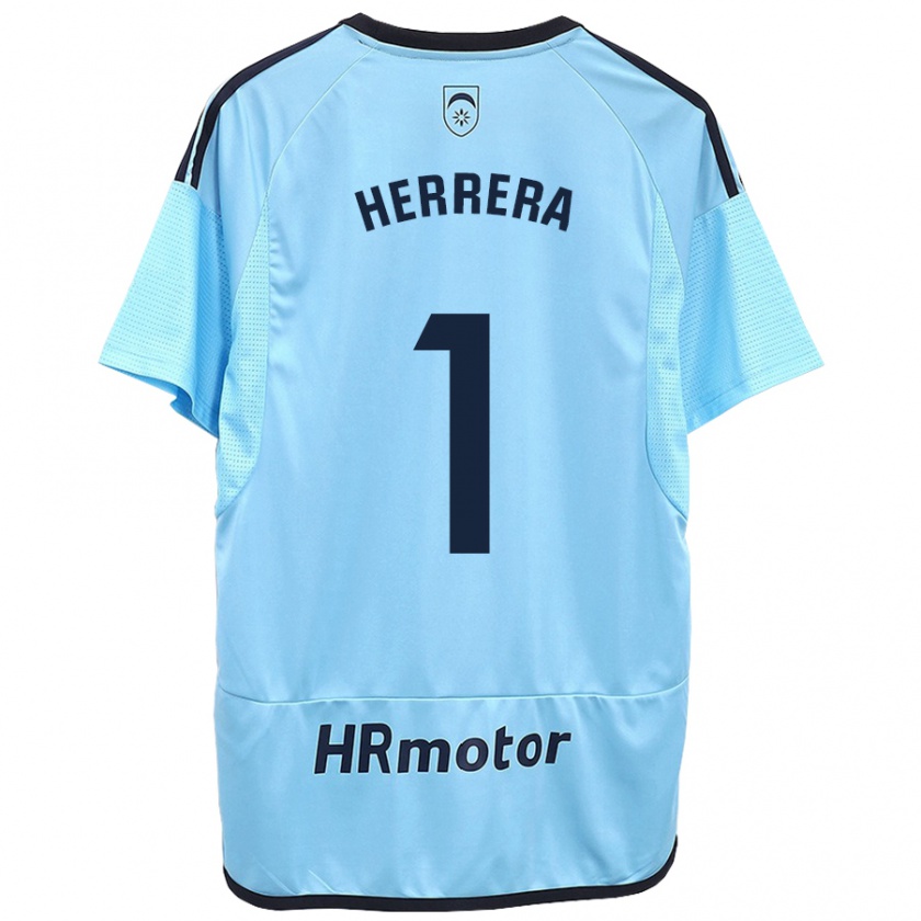 Kandiny Kinder Sergio Herrera #1 Blau Auswärtstrikot Trikot 2023/24 T-Shirt