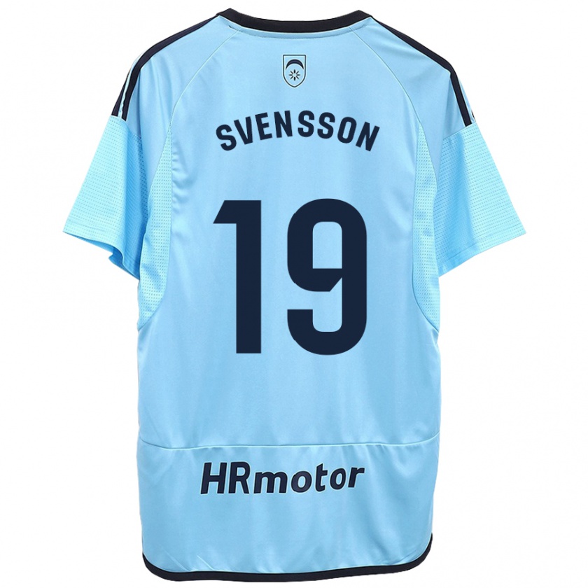 Kandiny Kinder Max Svensson #19 Blau Auswärtstrikot Trikot 2023/24 T-Shirt