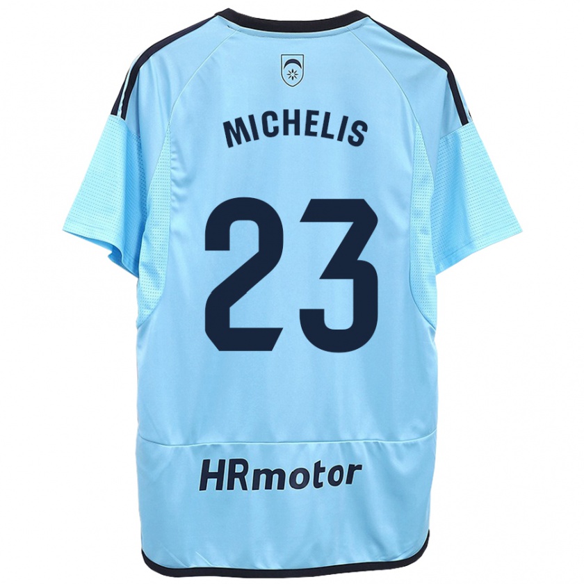 Kandiny Kinder Nikolaos Michelis #23 Blau Auswärtstrikot Trikot 2023/24 T-Shirt