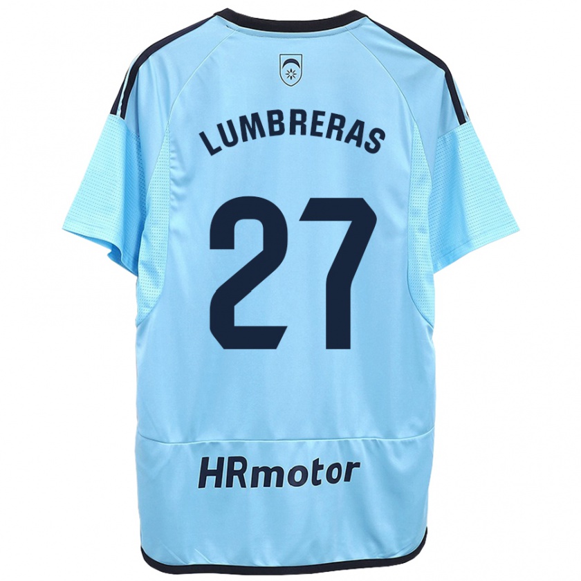 Kandiny Kinder Carlos Lumbreras #27 Blau Auswärtstrikot Trikot 2023/24 T-Shirt