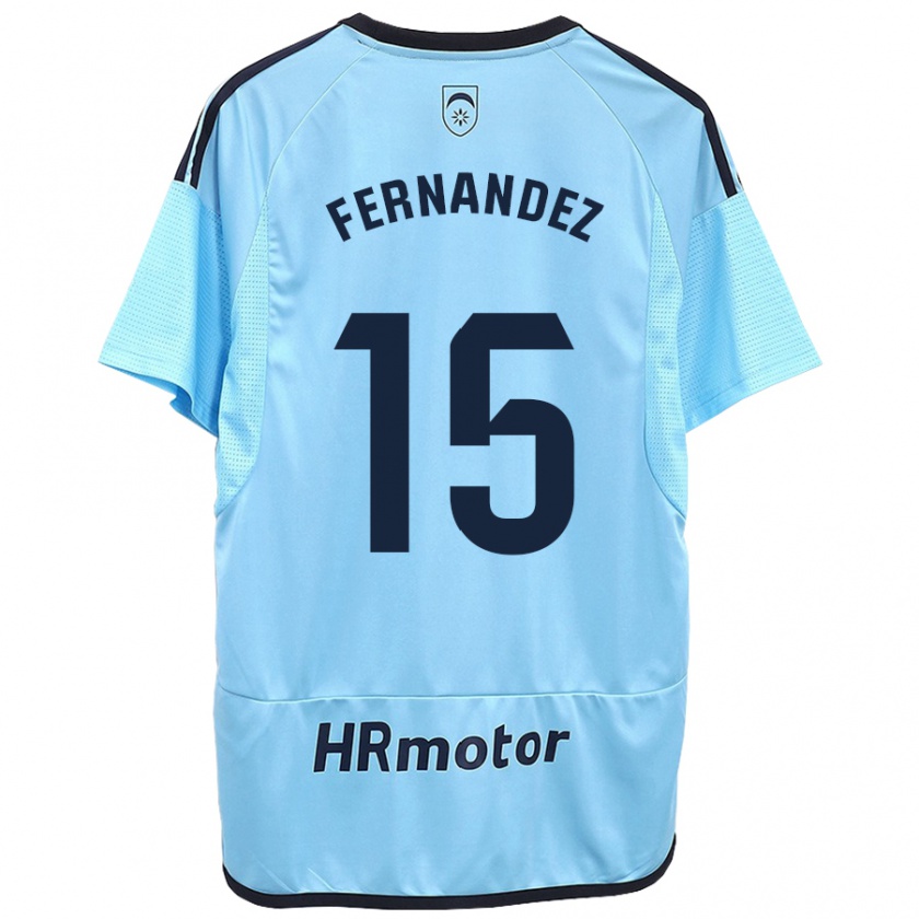 Kandiny Kinder Leyre Fernández Sánchez #15 Blau Auswärtstrikot Trikot 2023/24 T-Shirt