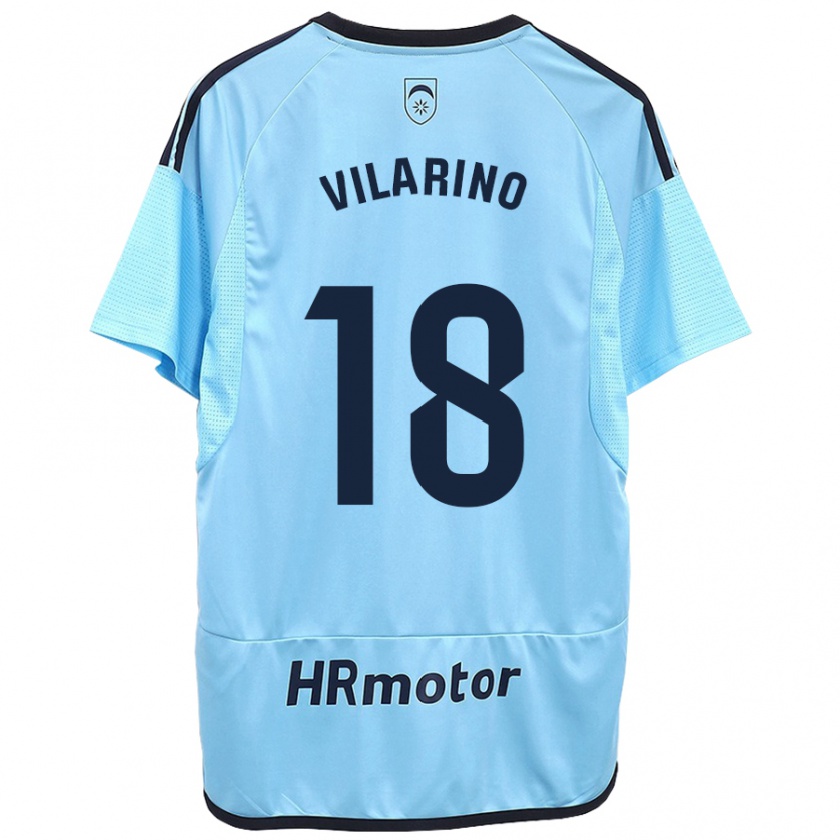 Kandiny Kinder Maitane Vilariño #18 Blau Auswärtstrikot Trikot 2023/24 T-Shirt