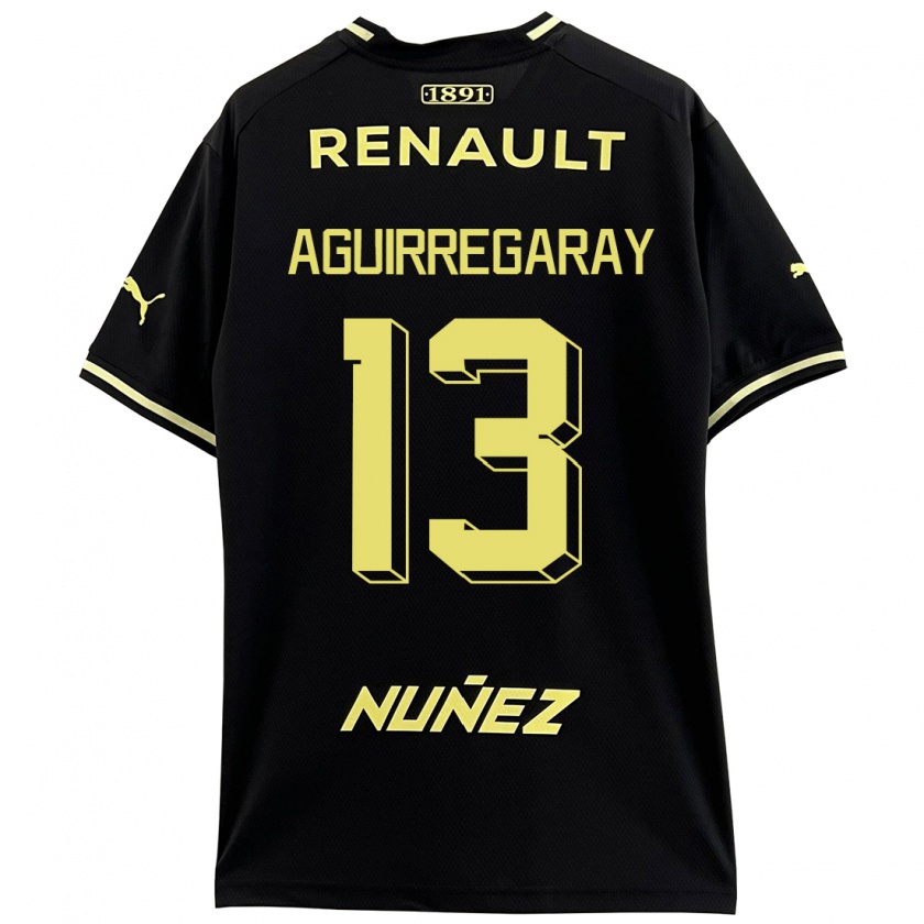 Kandiny Kinder Matías Aguirregaray #13 Schwarz Auswärtstrikot Trikot 2023/24 T-Shirt