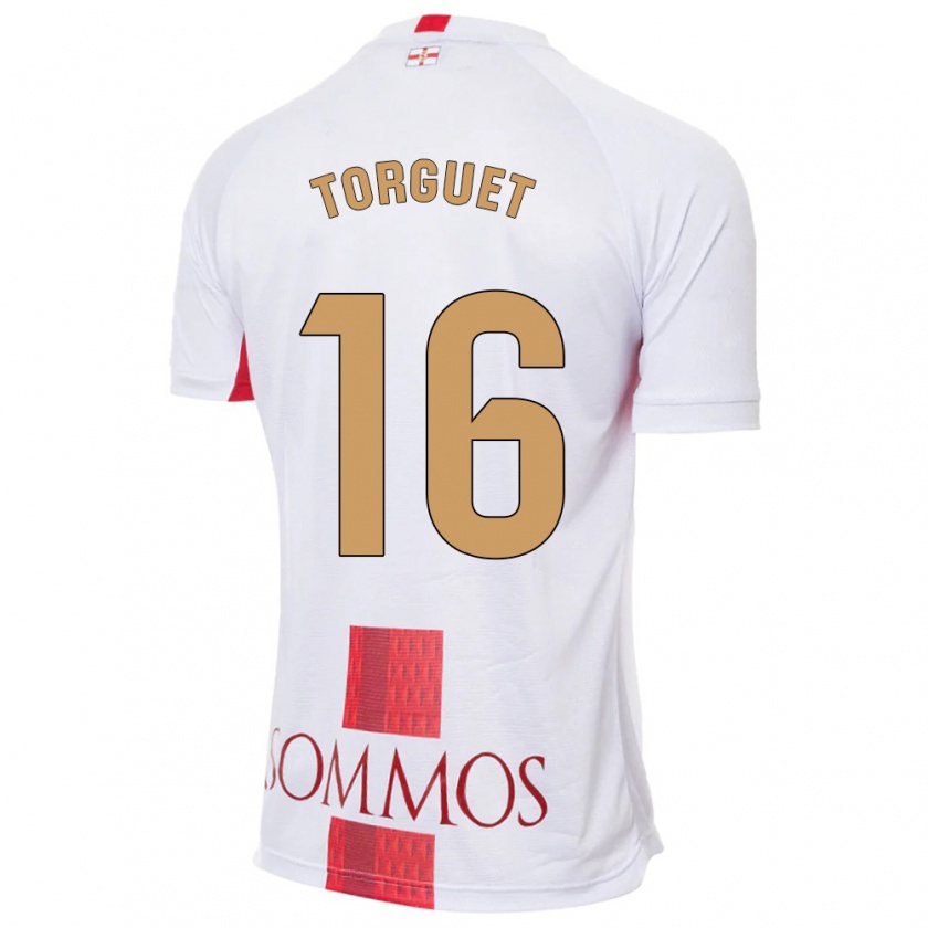 Kandiny Kinder Miguel Torguet #16 Weiß Auswärtstrikot Trikot 2023/24 T-Shirt