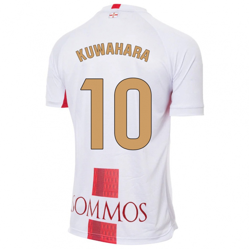 Kandiny Kinder Akane Kuwahara #10 Weiß Auswärtstrikot Trikot 2023/24 T-Shirt