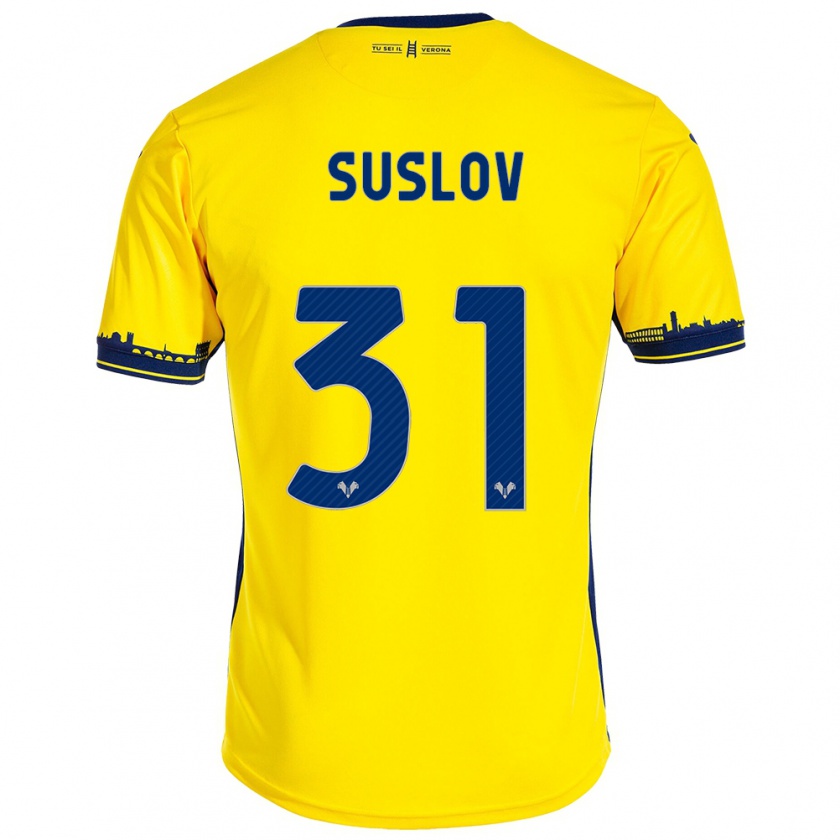 Kandiny Kinder Tomas Suslov #31 Gelb Auswärtstrikot Trikot 2023/24 T-Shirt