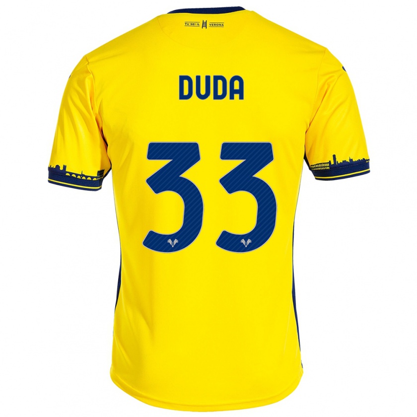 Kandiny Kinder Ondrej Duda #33 Gelb Auswärtstrikot Trikot 2023/24 T-Shirt