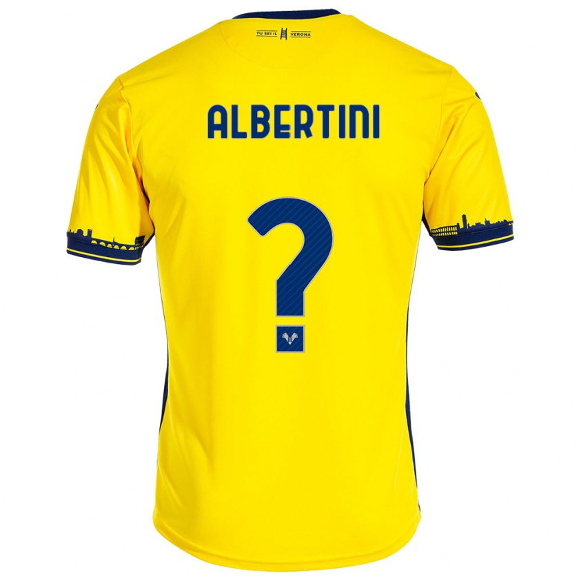 Kandiny Kinder Francesco Albertini #0 Gelb Auswärtstrikot Trikot 2023/24 T-Shirt