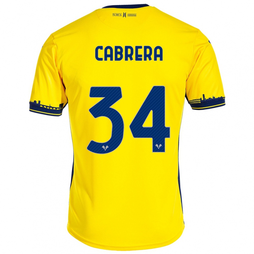 Kandiny Kinder Ilena Cabrera #34 Gelb Auswärtstrikot Trikot 2023/24 T-Shirt