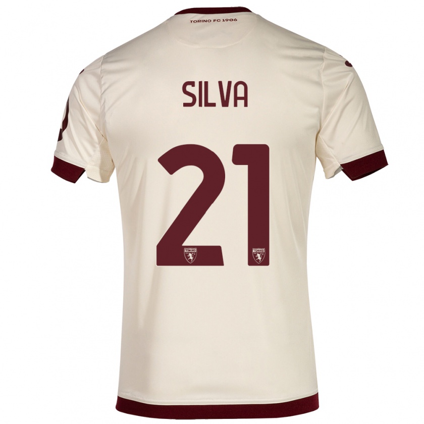 Kandiny Kinder Jonathan Silva #21 Sekt Auswärtstrikot Trikot 2023/24 T-Shirt