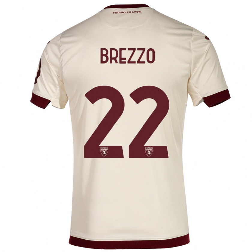 Kandiny Kinder Matteo Brezzo #22 Sekt Auswärtstrikot Trikot 2023/24 T-Shirt