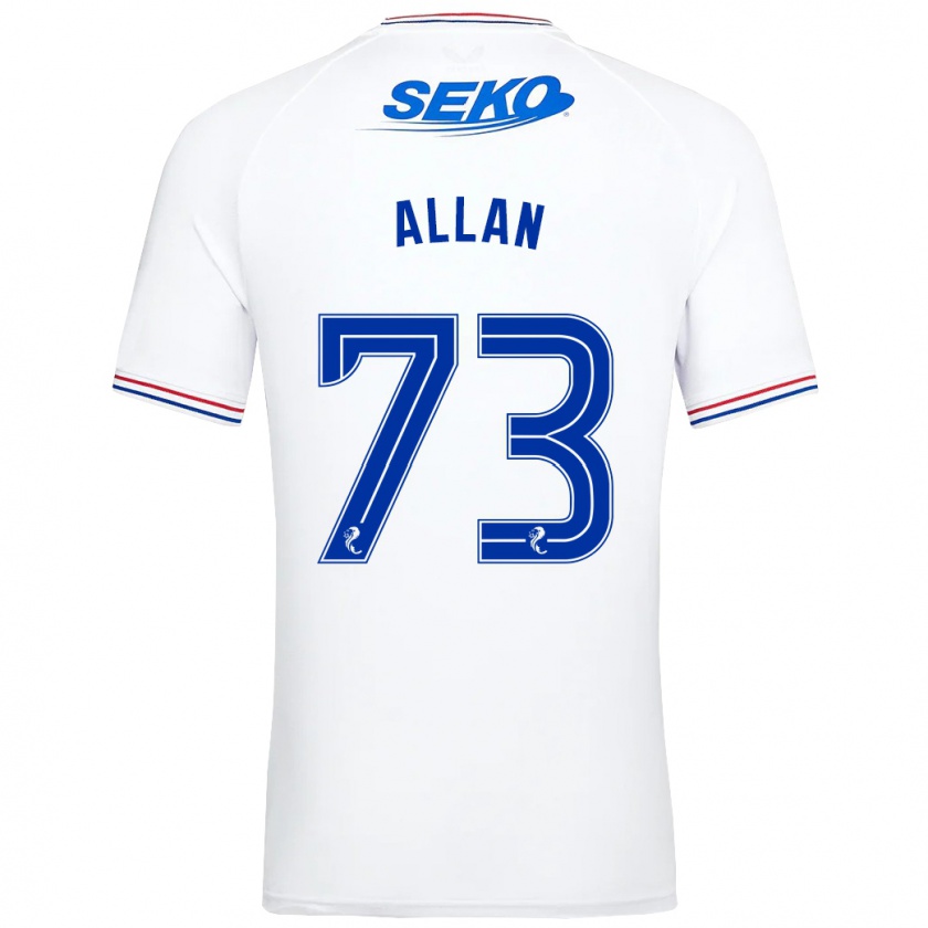 Kandiny Kinder Connor Allan #73 Weiß Auswärtstrikot Trikot 2023/24 T-Shirt