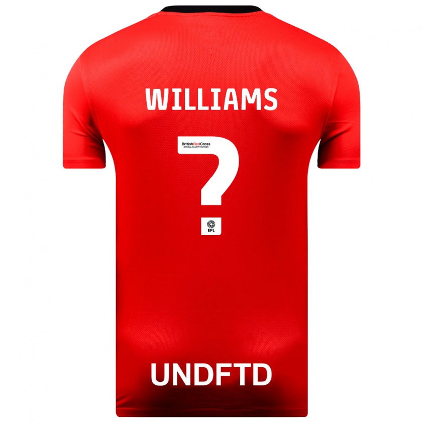 Kandiny Kinder Pharell Williams #0 Rot Auswärtstrikot Trikot 2023/24 T-Shirt