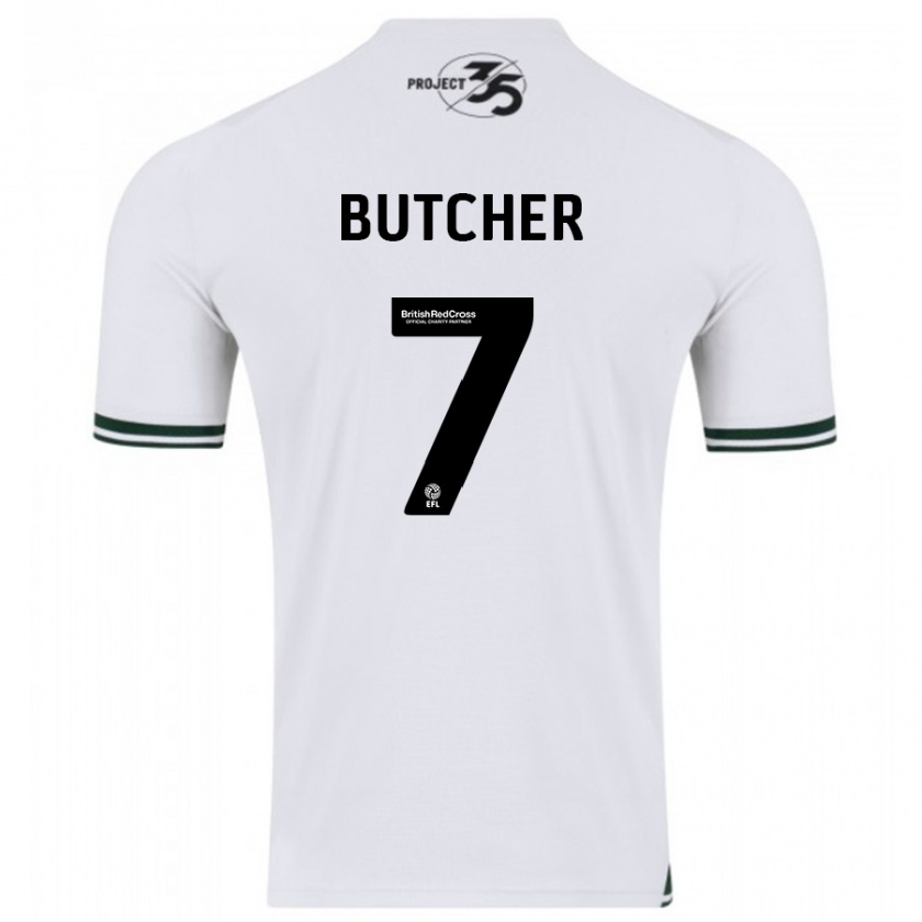 Kandiny Kinder Matt Butcher #7 Weiß Auswärtstrikot Trikot 2023/24 T-Shirt