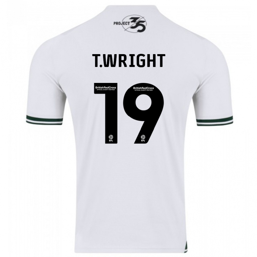 Kandiny Kinder Tyreik Wright #19 Weiß Auswärtstrikot Trikot 2023/24 T-Shirt