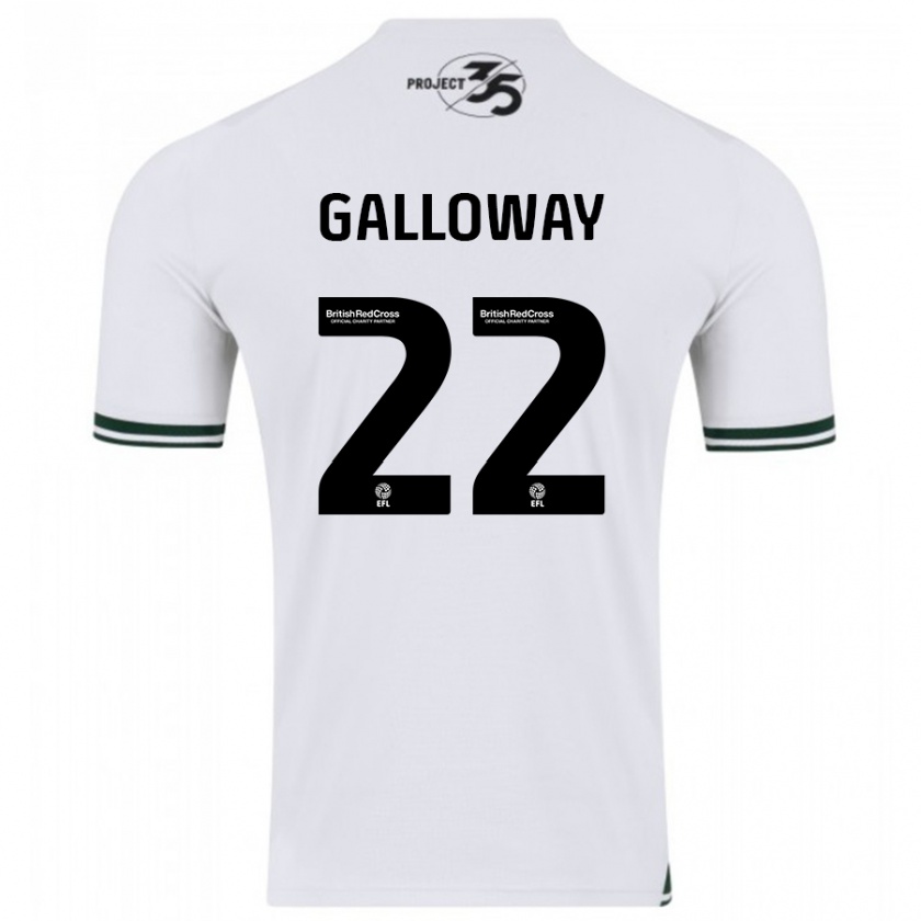 Kandiny Kinder Brendan Galloway #22 Weiß Auswärtstrikot Trikot 2023/24 T-Shirt