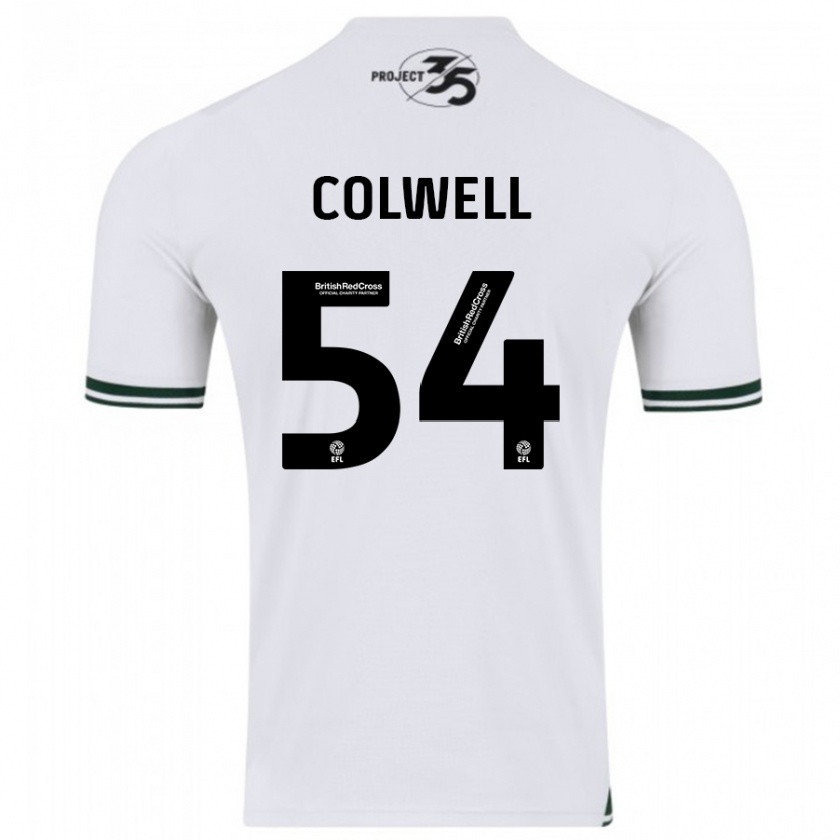 Kandiny Kinder Lewis Colwell #54 Weiß Auswärtstrikot Trikot 2023/24 T-Shirt