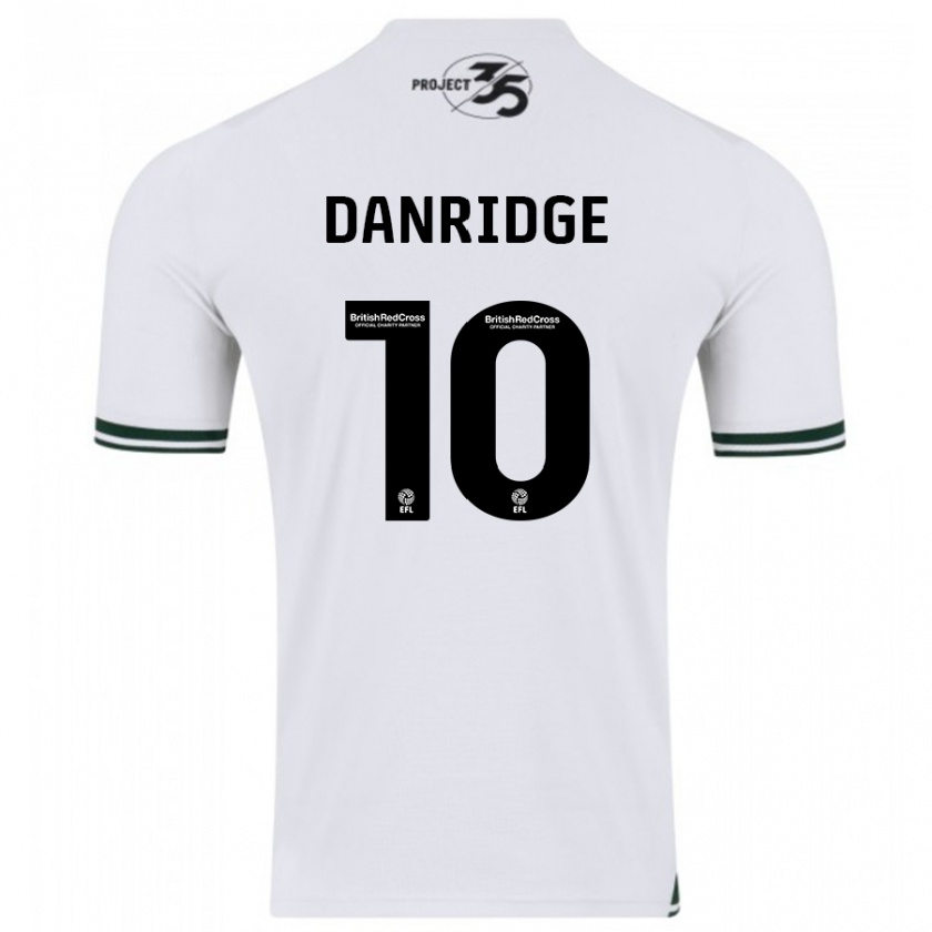 Kandiny Kinder Rebecca Danridge #10 Weiß Auswärtstrikot Trikot 2023/24 T-Shirt