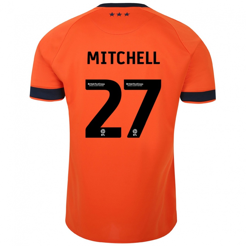 Kandiny Kinder Leah Mitchell #27 Orangefarben Auswärtstrikot Trikot 2023/24 T-Shirt