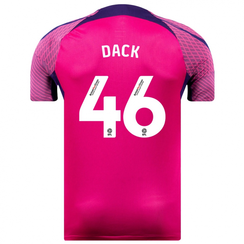 Kandiny Kinder Bradley Dack #46 Lila Auswärtstrikot Trikot 2023/24 T-Shirt