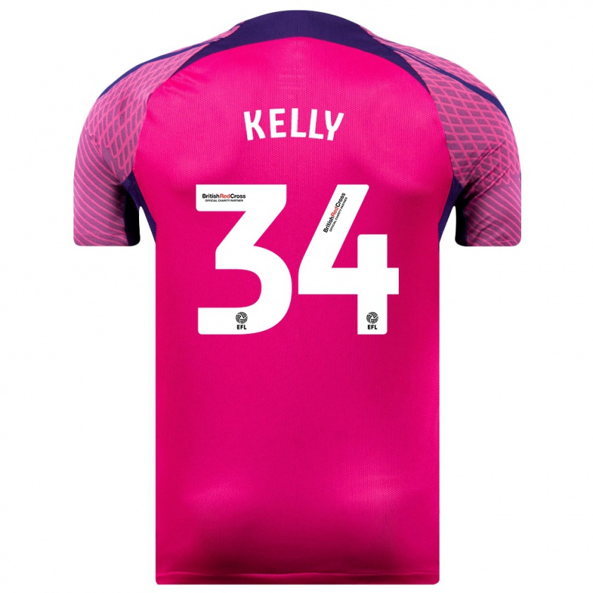 Kandiny Kinder Caden Kelly #34 Lila Auswärtstrikot Trikot 2023/24 T-Shirt