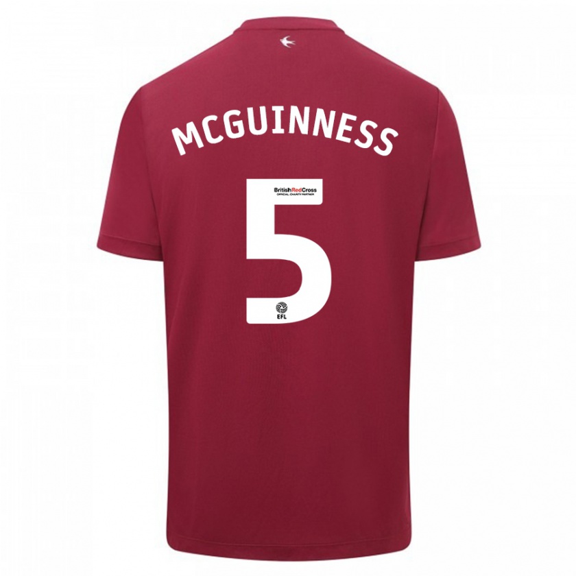 Kandiny Kinder Mark Mcguinness #5 Rot Auswärtstrikot Trikot 2023/24 T-Shirt