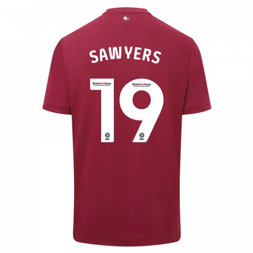 Kandiny Kinder Romaine Sawyers #19 Rot Auswärtstrikot Trikot 2023/24 T-Shirt